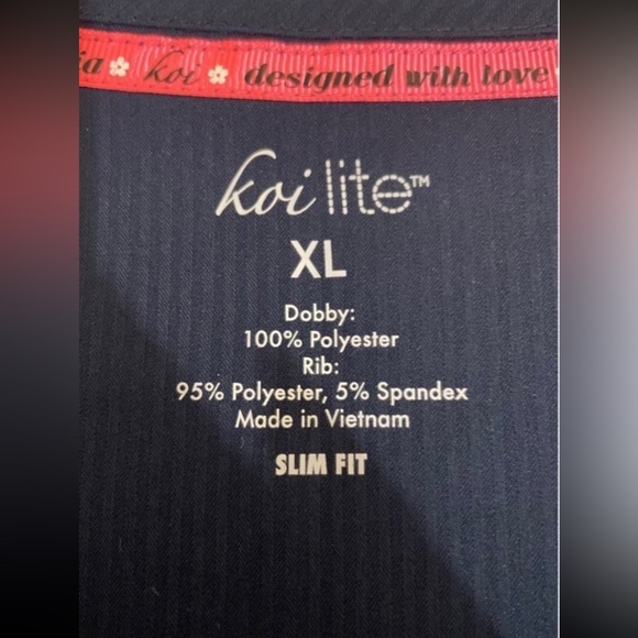 *KOI Lite Women's Scrub Navy Blue Top - Picture 3 of 4